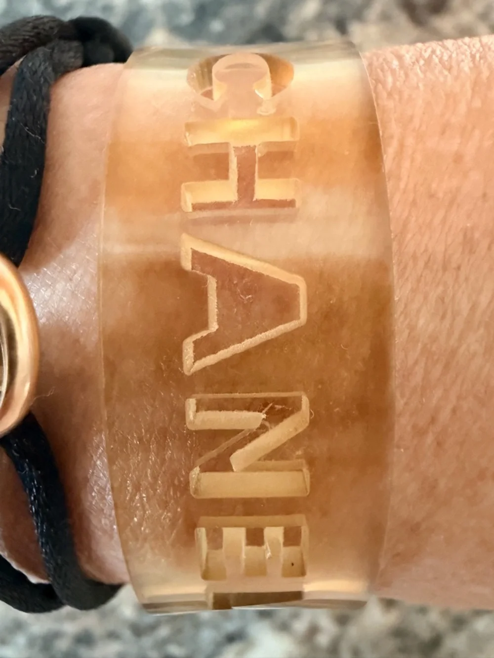 CHANEL transparent rubber